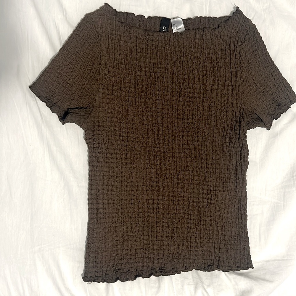 Brown H&M Short Sleeved Top